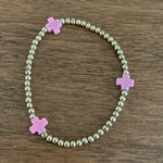 ENewton  Signature Cross Bracelet bright pink 3mm  Photo 0