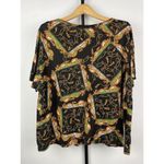 ZARA Trafaluc Multicolor Baroque Scarf Print Short Sleeve T-shirt Size L Photo 4