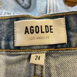AGOLDE  Parker 100% Cotton Cut Off Denim Shorts Photo 4