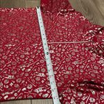 SanSoleil Solshine Foil‎ Print 1/4 Zip Mock Long Sleeve Golf Top Size Medium Red Photo 8