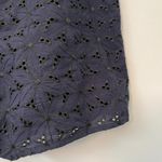 A New Day Navy Floral Lace Cut Out Size Zip Shorts - Size 4 Photo 2