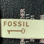 Fossil  WOMENS SIZE LARGE BLACK  LEATHER BELT WITH WIDE ELASTIC  PART OF BELT Photo 5