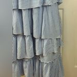 JessaKae Blue and White Tiered Midi Skirt Photo 5
