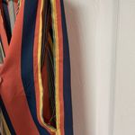 Charlotte Russe  Orange Blue Striped Dress Peek A Boo Sleeve Vacation Wear Size M Photo 5