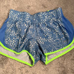 Nike  Blue and Neon Green Women's Athletic Shorts Photo 0