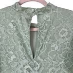 Anthropologie Maeve Green Lace Mini Dress Women’s Large Mock Neck Sleeveless Photo 6