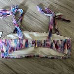 Time & Tru  multicolor watercolor bikini Top size Small 4-6 NWT Photo 1