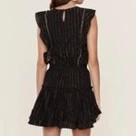 MISA Los Angeles Cielle Ruffle Bib Black Gold Mini Dress - Size XS Photo 1