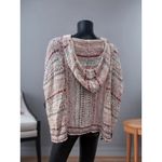 Anthropologie MOTH Linen Cotton/wool Open Knit Hooded Sweater S/M Photo 1