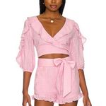 Majorelle  Pink Ruffle Jumpsuit Photo 2