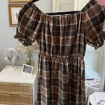 Boutique Plaid Dress Brown Size XS Photo 1