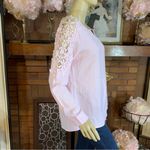 PINK CROCHET LACE SLEEVE & SHOULDER TUNIC (L) Size L Photo 2