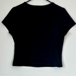 EXPRESS NWT  Black Body Contour High Compression Cropped Tee - Size: Large Photo 4