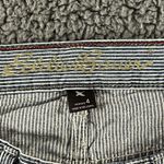 Eddie Bauer  Shorts Womens 4 Striped Denim Cuffed‎ Hem Nautical Preppy Classic Photo 2