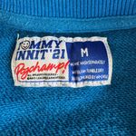 Tommy Innit Cobalt Blue Heavyweight Cotton Patch Letter Logo Vintage Sweatshirt Size M Photo 5