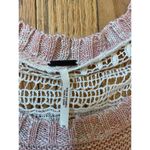 Free People Women's pink‎  sweater sheer crochet back size medium Photo 1