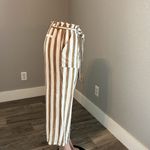 En Crême En Creme BUCKLE Womens WIDE LEG PANTS White/BROWN Boho RELAX MEDIUM NWT #81 Photo 4