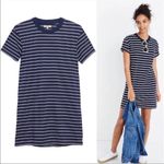Madewell NEW Tina Stripe Navy White T-Shirt Dress Photo 1