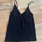 EXPRESS Black Ribbed Spaghetti Strap Tank Top Photo 0