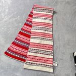 Gap  Fair Isle Knit Scarf Red Pink White Acrylic Cozy Winter Warm Photo 7