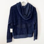 Electric & Rose Blue Velour Zip Pullover Sweatshirt Size Small S NWT Photo 5
