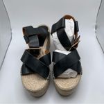 ALOHAS NWB  Kailua  Black  Platform Wedge Leather Espadrille Sz 39 /8.5 1699 Photo 7