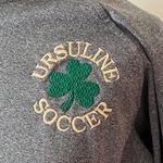 Ursuline Fighting Irish Soccer 1/4 zip top sweatshirt Athletic pullover large Gray Photo 2