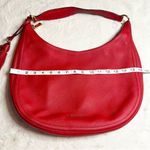 Michael Kors Red Lydia Large Leather Hobo Bag Designer Shoulder Bag Purse Photo 7
