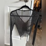 Urban Outfitters  out from under black sparkle sheer top size small Photo 2