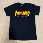Thrasher  T-Shirt Flames Black Photo 0