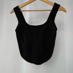 House of Harlow 1960 Square Neck Cropped Structured Tank Top in Black Size XS Photo 1