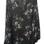 Torrid  Floral Black LS Vneck Blouse XL Photo 0