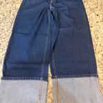 Kate Spade Cuffed Wide Leg Blue Denim Jeans Photo 0