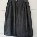 Vintage West Bay Women’s 8 Black Leather Skirt 80s 90s Photo 0
