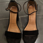 Lulu's Classic Black Ankle Strap Heels Size 9 Photo 0