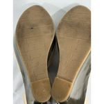 Womans BC Emfait La Chine 8.5 Peep Toe Buckle Beige Leather Wedge Sandals Tan Photo 7