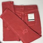 Anthropologie  red Straight Jeans 25 Photo 8