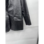 ZARA Faux Vegan Leather Blazer Women XS Black Grunge Skater Whimsigoth Academia Photo 7