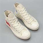 Converse Ladies 6.5 All Star 70 Comme des Garcons PLAY Red Heart Shoes Sneakers Photo 5