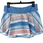 Kyodan Medium Swim Skort UPF 40 Watercolor Elastic Waist Stretch Blue Pink New Photo 0