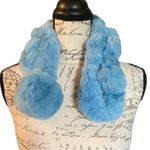 Faux Fur NEW Blue Warm Neck Scarf Wrap One Size Photo 2