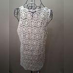 NWOT INC International Concepts Embellished Cream and Black CROCHET Size L Photo 4