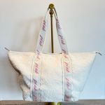 Victoria's Secret Pink Cozy Plush Faux Sherpa Weekender Travel Tote Shoulder Bag Photo 0