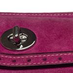 Coach Vintage 90’s: ❃ Suede Turnlock Wristlet Bag ❃ Magenta + Silver Hardware ❃ Photo 7