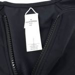 Cupshe One Piece Short Sleeve Swimsuit Zipper Detail Black Size Medium Photo 6