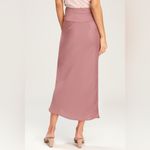 Free People Normani Bias Dusty Mauve Satin Midi Skirt Photo 7