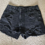 American Eagle  Outfitters Jean Shorts Black High-Waisted Photo 0