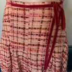 Tibi  Tweed Pink Lined Skirt Size 6 Wool Linen Blend Photo 1