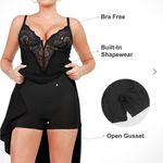 Popilush
Shapewear Lace V Neck Side Slit Slimming Maxi Slip Dress
S Black Photo 7