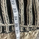 Pure Handknit Artisan Stripe Cotton Cardigan Sweater | Small | Neutral Style Black Photo 12